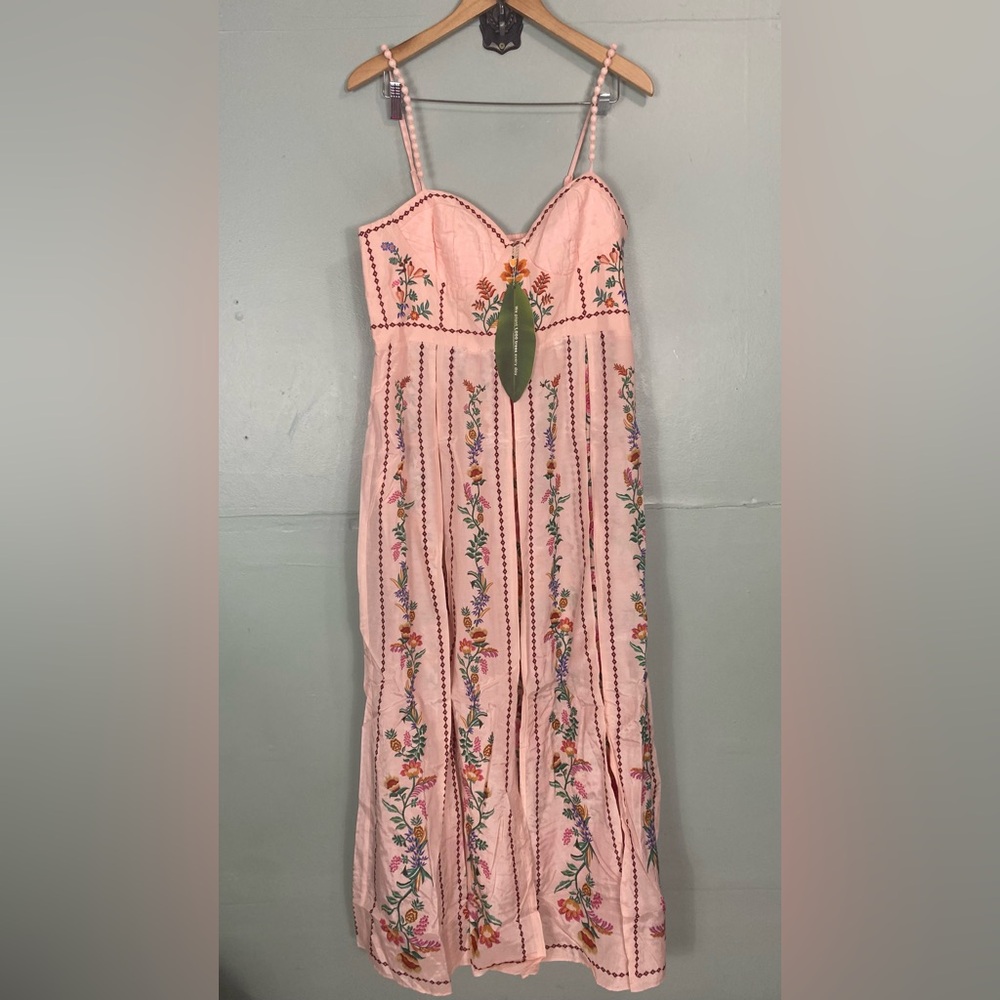 FARM Rio Pink Delicate Forest Maxi Dress Floral Tropical XL - Picture 2 of 6